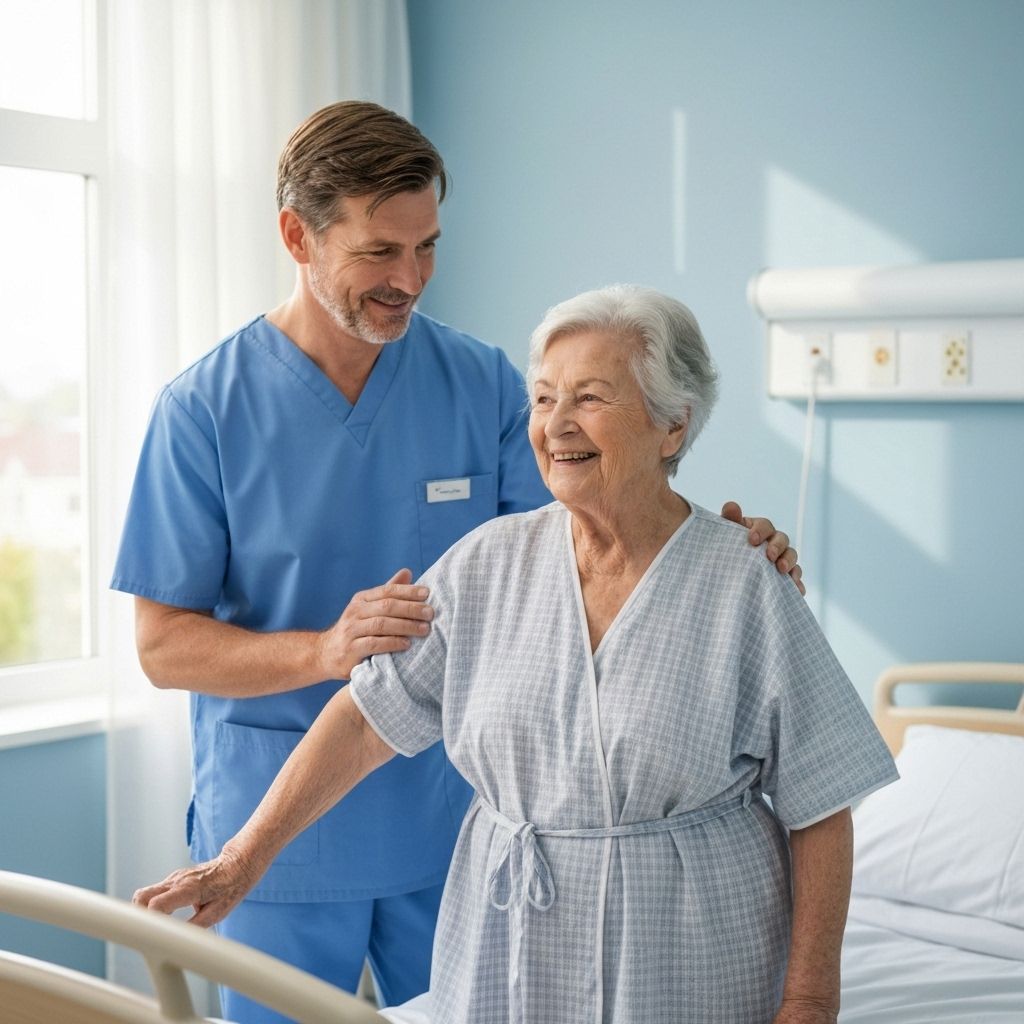 Healthcare professional caring for patient